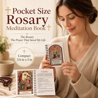 🔥LAST DAY 49% OFF - ✝️Pocket Size Rosary Meditation Book❤️The Rosary The Prayer That Saved My Life