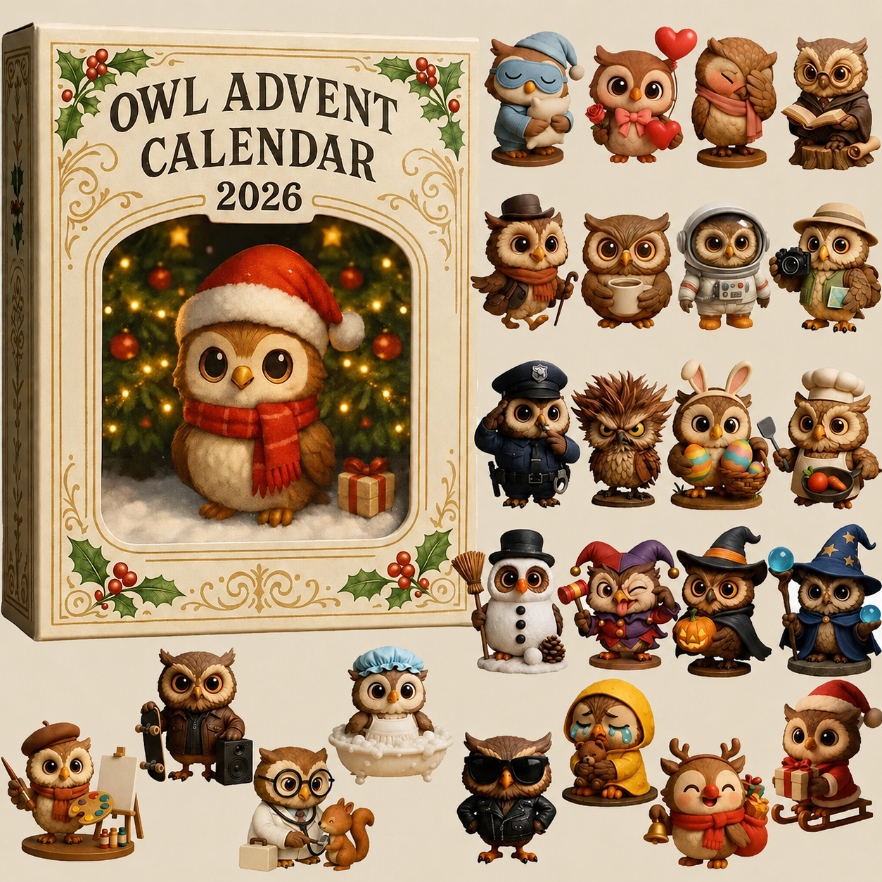 Owl Advent Calendar 2026 🎁 24 Gifts Inside!