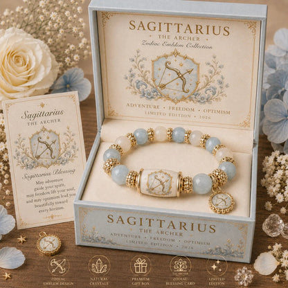 🔥🔥Limited Edition💫 12 Zodiac Bracelet – Natural Chalcedony, Your Sign, Your Energy