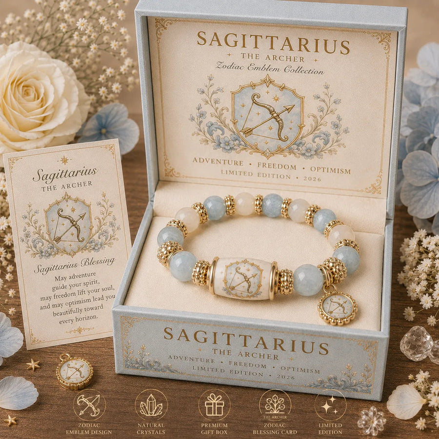 Sagittarius zodiac chalcedony bracelet