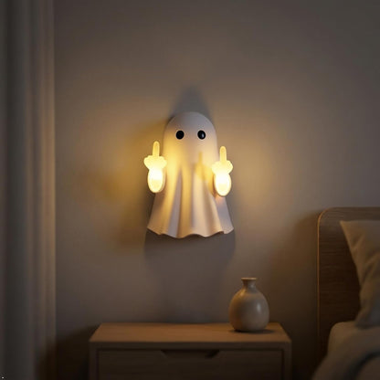 👻Ghost Wall Light - Cute Ghost Night Light with Middle Finger Gesture