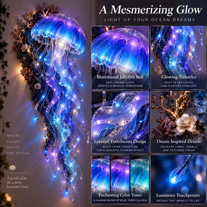 ⏰ Limited Stock 50% OFF - 🌊✨ Enchanted Ocean Legends™ Lighted Wall Décor Collection 🐋🧜‍♀️