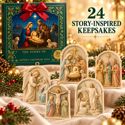2026 Story of Jesus – 24 Days of Faith & Wonder Advent Calendar with 24 Unique Biblical Scene Miniatures, Christian Christmas Collectible Gift