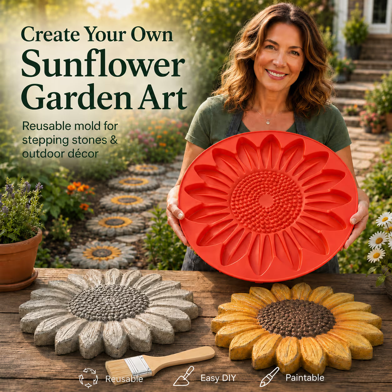 💥 LAST DAY 50% OFF - 🌻 Reusable Garden Art Mold – Make Your Garden Truly One of a Kind (📦Buy 2 Free Shipping)