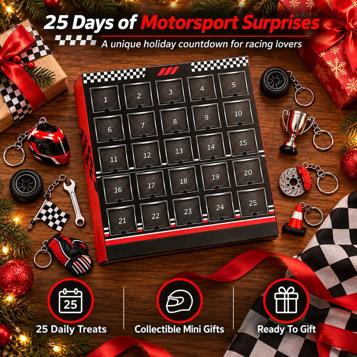 🏁 25-Day Formula Racing Advent Calendar – Ultimate Christmas Countdown for Racing Fans