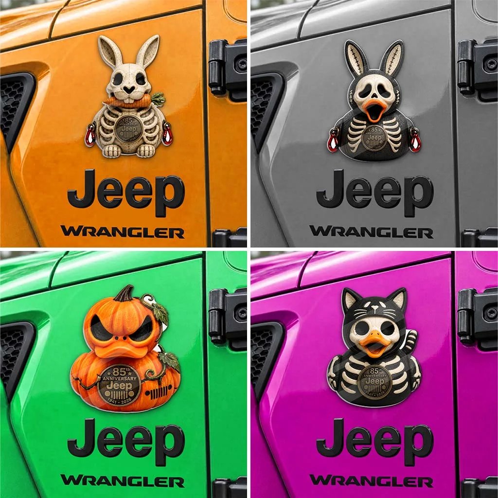 Jeep Halloween 85th Anniversary Grim Reaper Duck Acrylic Magnet