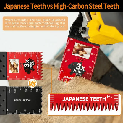 Japanese-Tooth Oscillating Saw Blades — Universal Fit