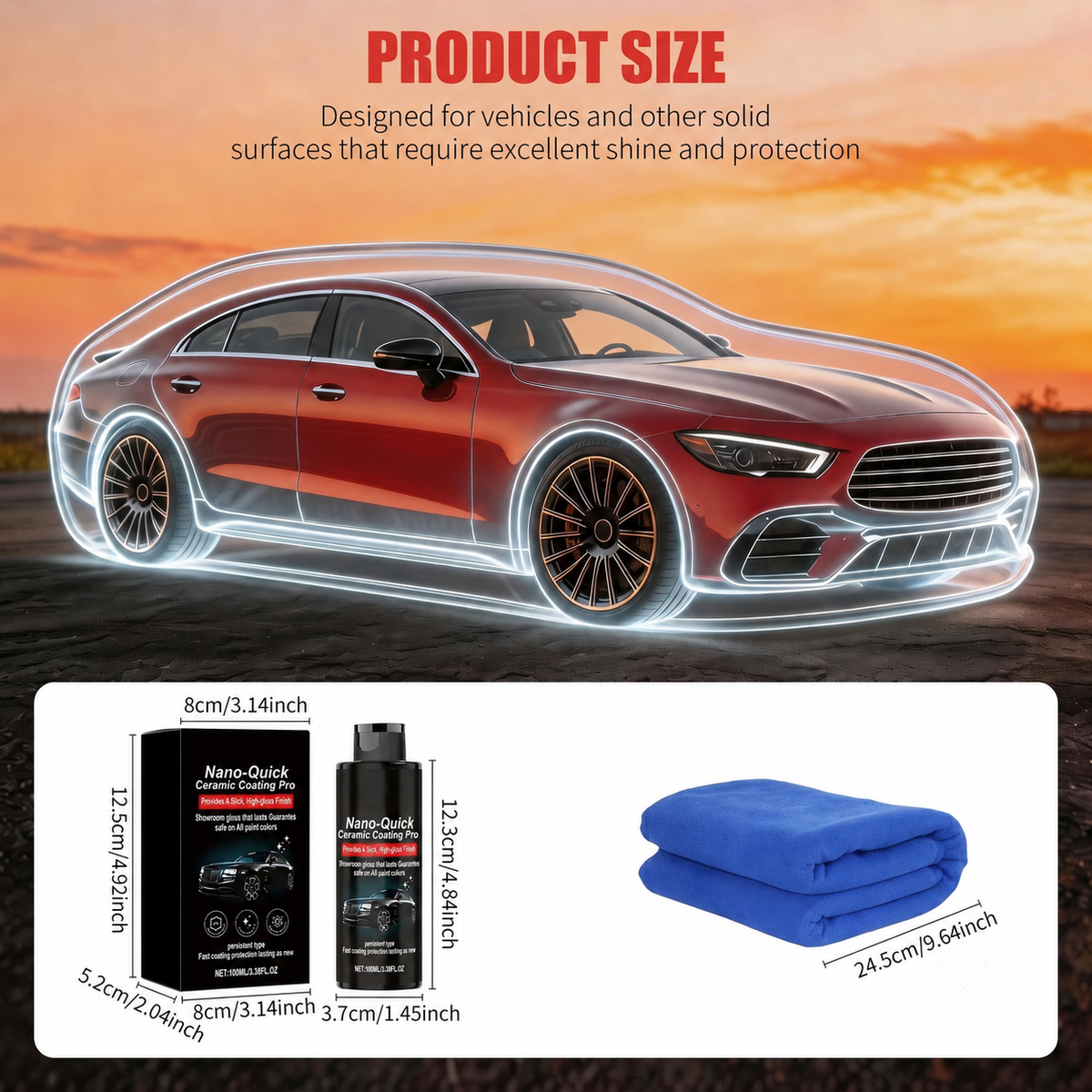 3-in-1 High Protection Quick Ceramic Coating Spray