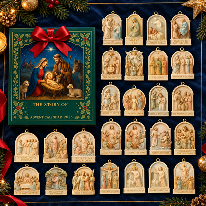 2026 Story of Jesus – 24 Days of Faith & Wonder Advent Calendar with 24 Unique Biblical Scene Miniatures, Christian Christmas Collectible Gift