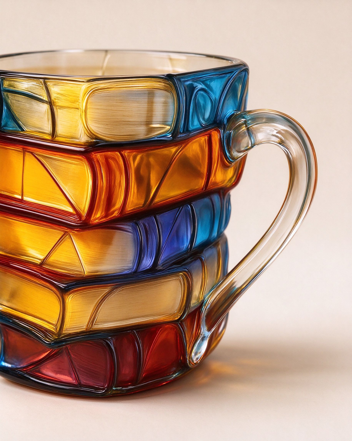 3D Glass Book Mug 📚☕