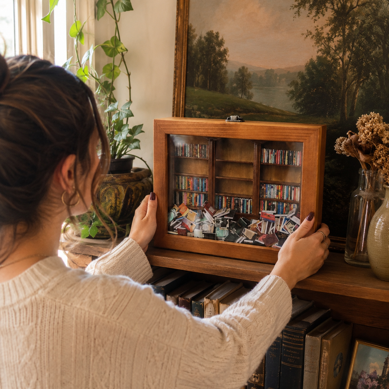 Miniature Anxiety Relief Bookshelf