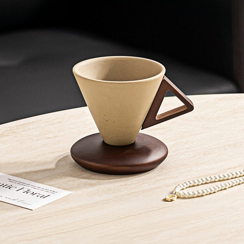 Sora Wood Handle Coffee Cup – 250ml