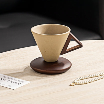 Sora Wood Handle Coffee Cup – 250ml