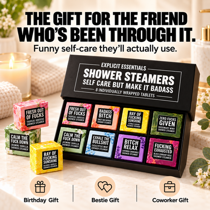 ✨ Bad Day Shower Steamers Gift Set – 8 Scented Self-Care Shower Tablets