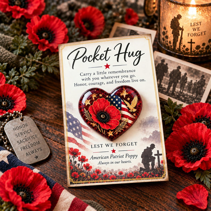 Red American Patriot Pocket Hug design