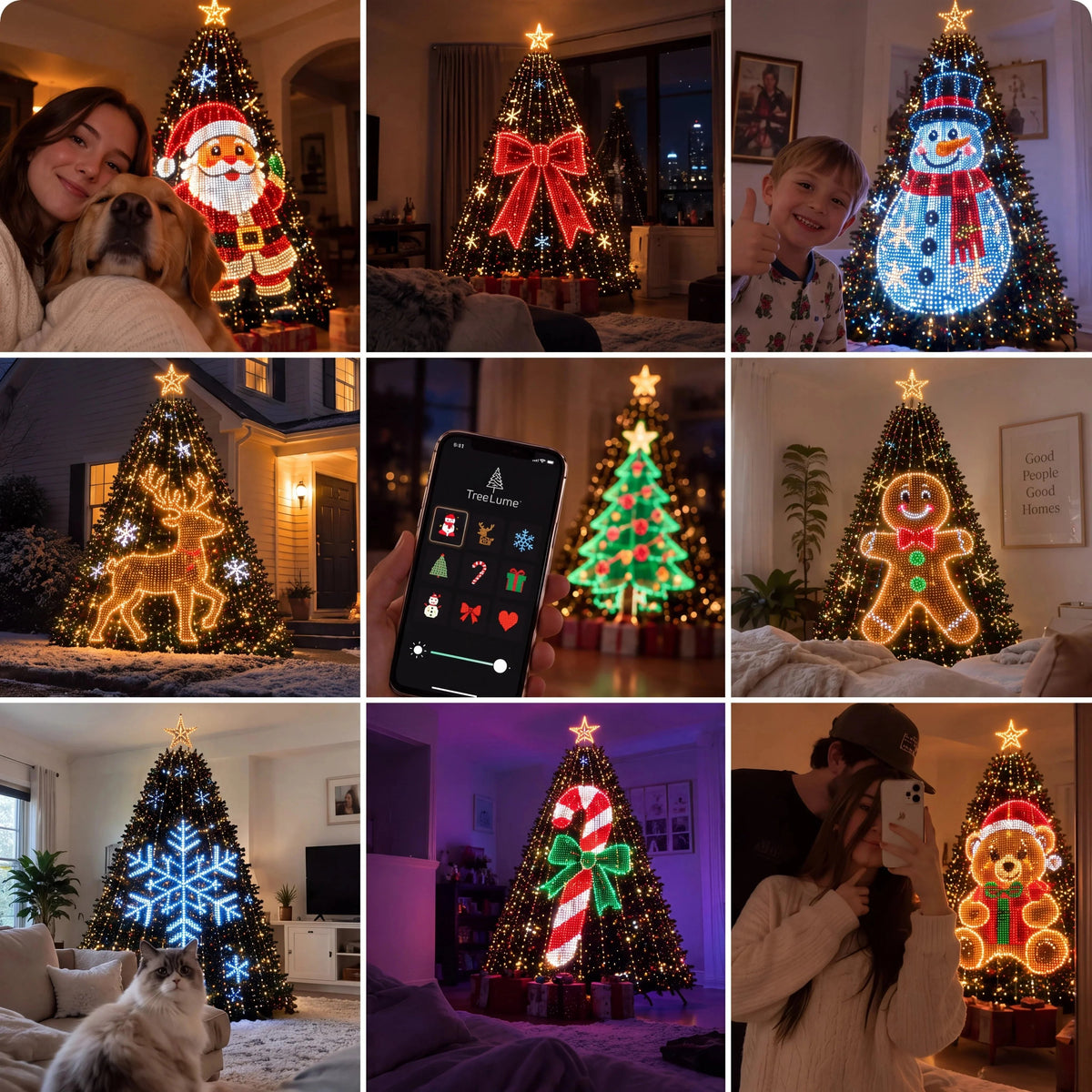 ⚡️FREE SHIPPING🔥-Smart Animated Christmas Tree Lights – App-Controlled LED Effects
