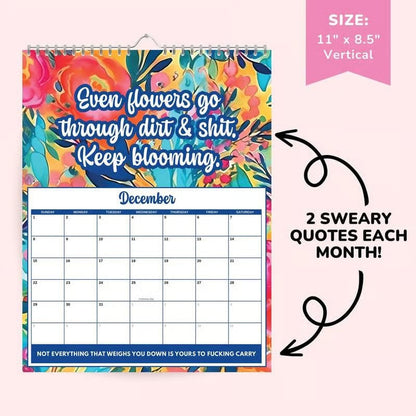 📅 2027 Sweary Mental Health Calendar - Perfect for Home Decor & Gift Ideas