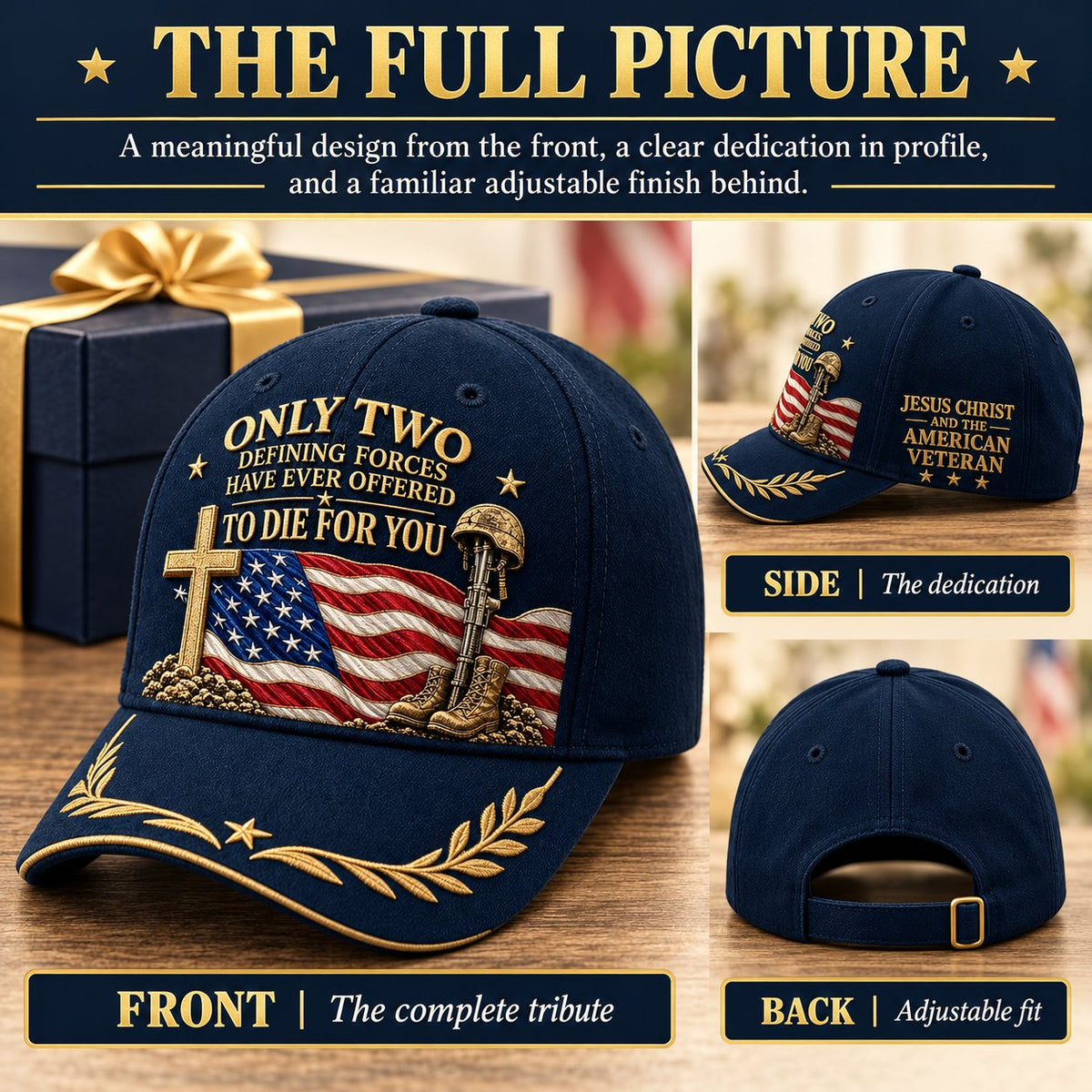 🇺🇸 Faith & Veteran Tribute Cap – Honor Their Sacrifice ✝️