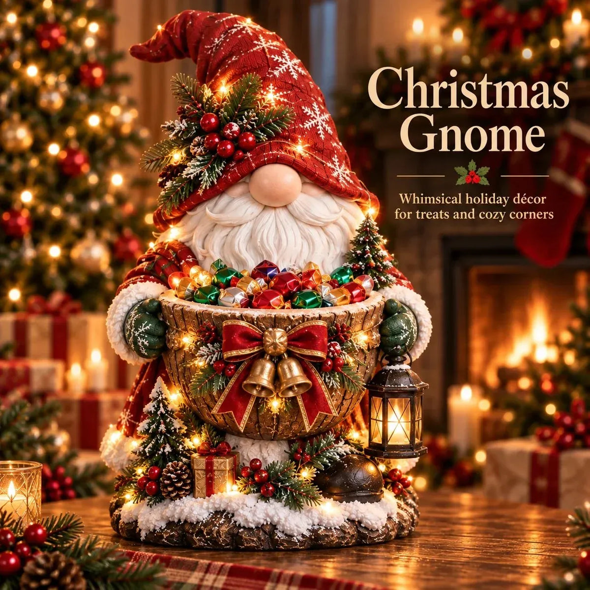 🎄✨ Light-Up Christmas Treat Holder – 5 Festive Designs for Candy, Holiday Parties & Home Decor
