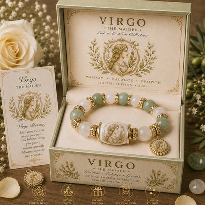 🔥🔥Limited Edition💫 12 Zodiac Bracelet – Natural Chalcedony, Your Sign, Your Energy