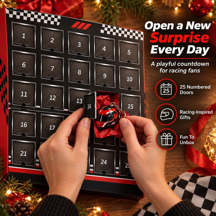 🏁 25-Day Formula Racing Advent Calendar – Ultimate Christmas Countdown for Racing Fans