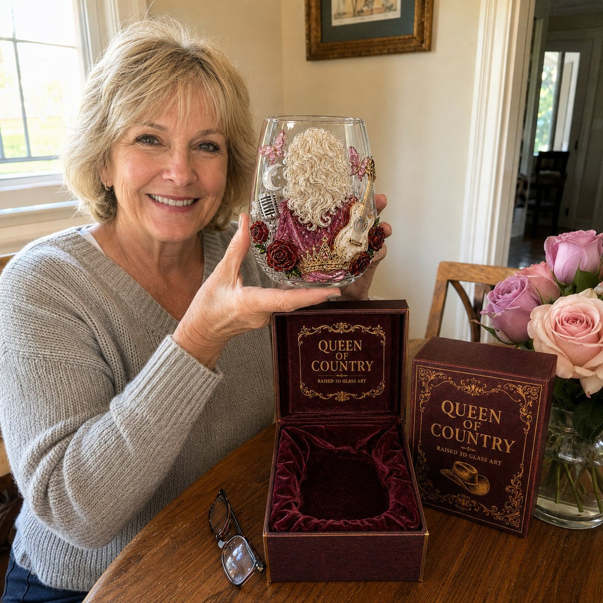 🎸✨ Queen of Country 1946–2026 3D Glass Collection