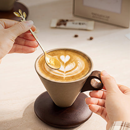 Sora Wood Handle Coffee Cup – 250ml