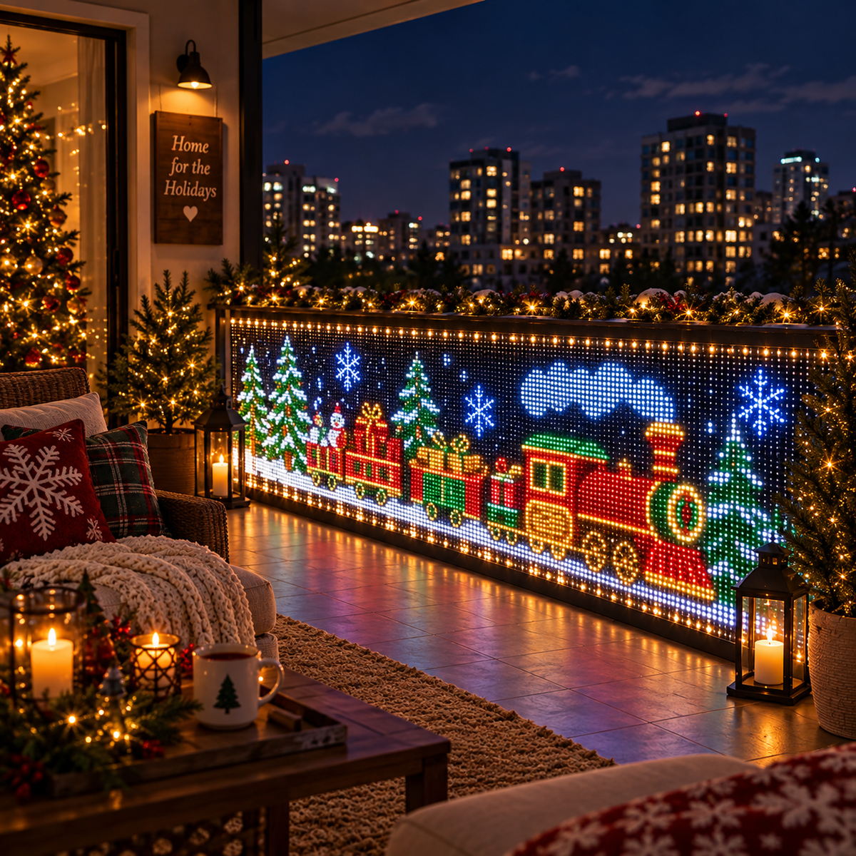 🎄 GlowCanvas Smart Christmas Curtain Lights – App-Controlled DIY Animated LED Display