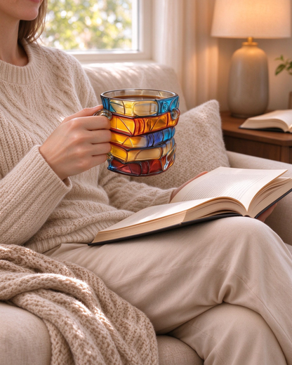 3D Glass Book Mug 📚☕