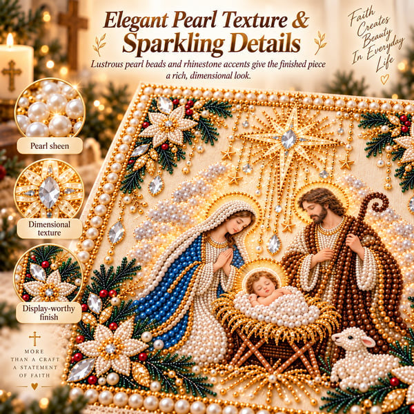 🙏✝️DIY Christian Pearl Artwork Kit✈️ Buy 2+ Get Free Shipping