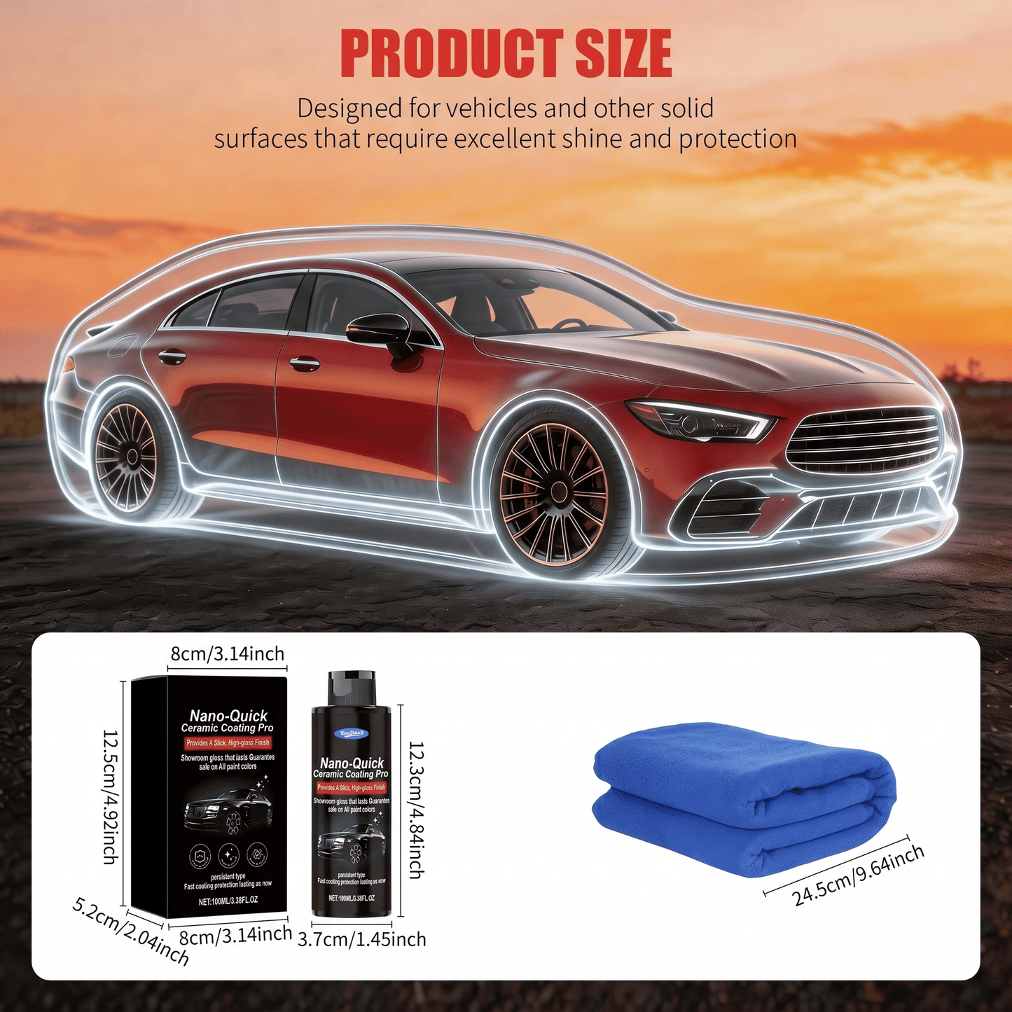 3-in-1 High Protection Quick Ceramic Coating Spray