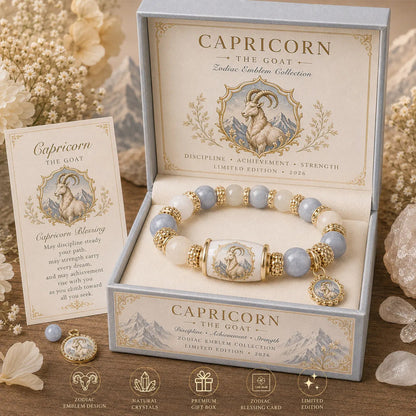 🔥🔥Limited Edition💫 12 Zodiac Bracelet – Natural Chalcedony, Your Sign, Your Energy