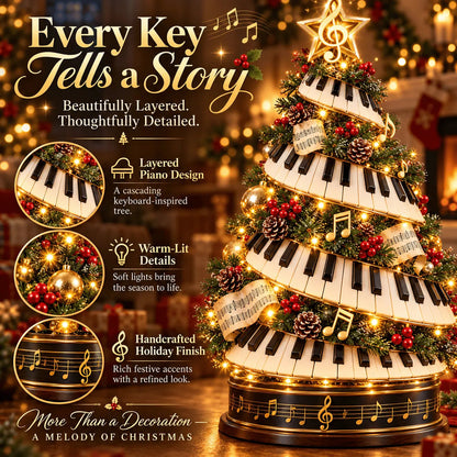 🎹✨ Piano Christmas Tree Light – Lighted Musical Holiday Tree for Piano Lovers