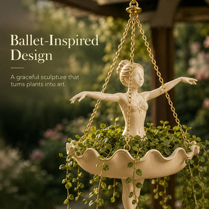 💃 Ballet Dancer Hanging Planter– 🌿Elegant Garden Decor for Porch & Patio