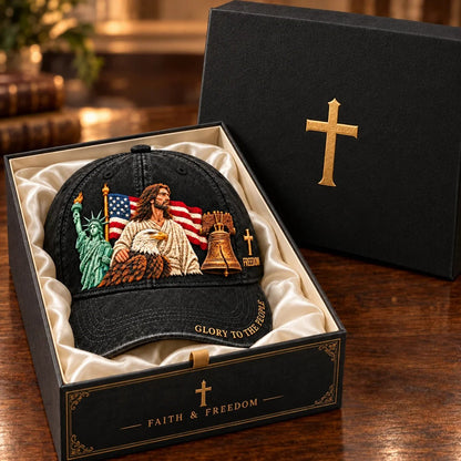 ✝️🇺🇸 Faith & Freedom American Heritage Embroidered Cap
