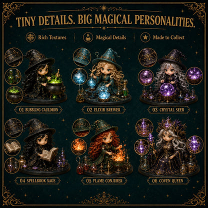 🧙‍♀️ LAST DAY 49% OFF – 24 Days Of Witchy Surprises Advent Calendar | 24 Unique Collectible Witches with Magical Themes, Mini Figures & Fantasy Display Collection ✨