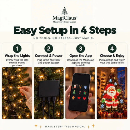 ⚡️FREE SHIPPING🔥-Smart Animated Christmas Tree Lights – App-Controlled LED Effects
