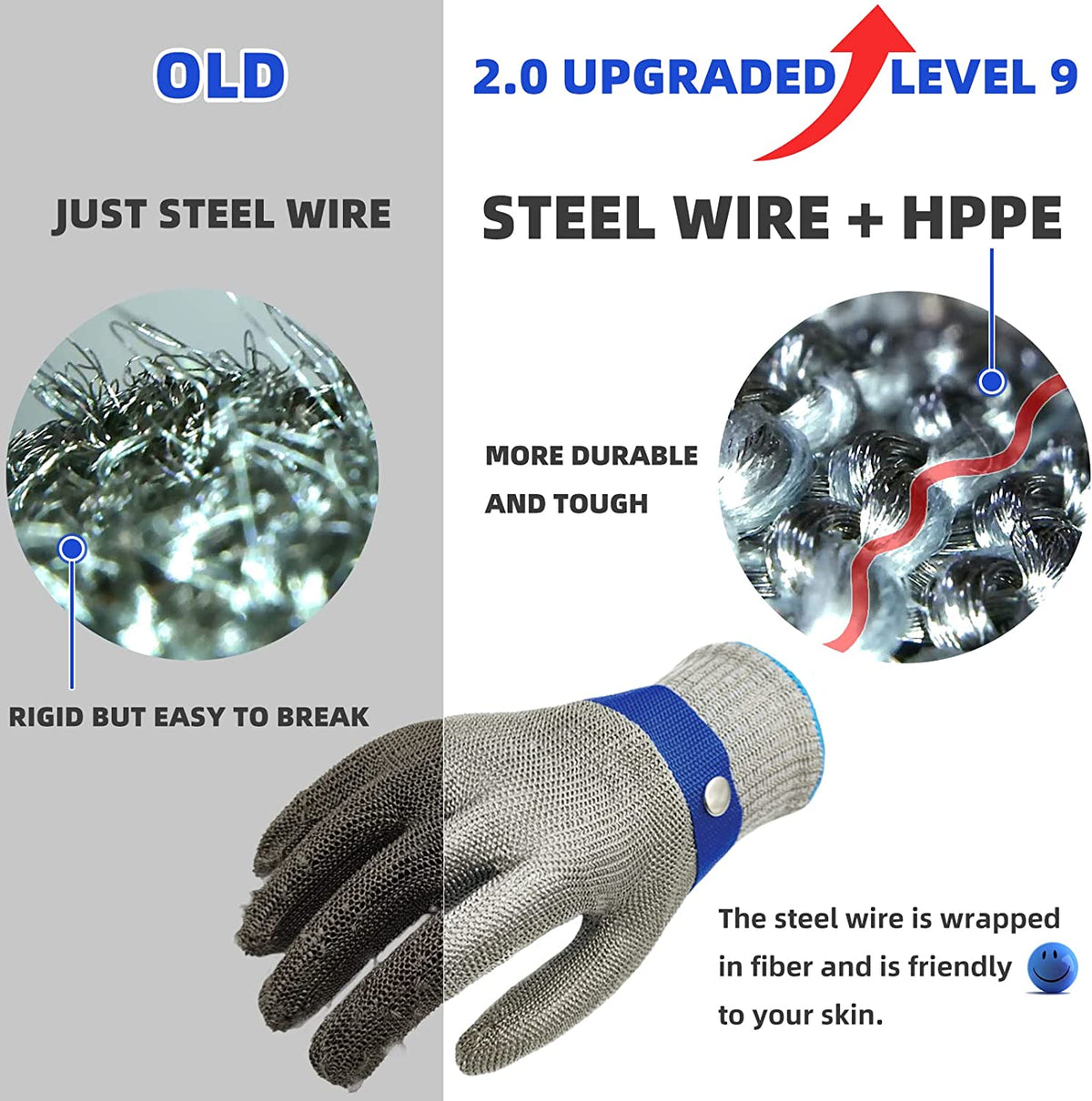 🧤 Stainless Steel Mesh Glove – Highest A9 cut level – Perfect for butchers & chefs – no more knife accidents! 🔪🚫