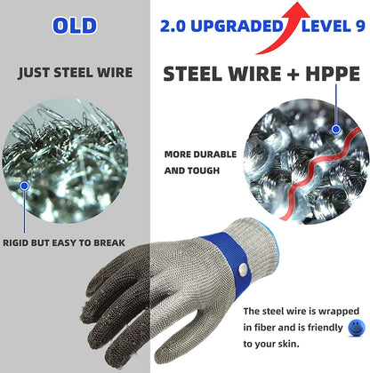 🧤 Stainless Steel Mesh Glove – Highest A9 cut level – Perfect for butchers & chefs – no more knife accidents! 🔪🚫