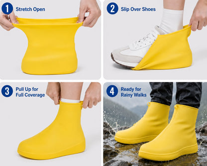 Stop Soaked Sneakers! Heavy-Duty Rain Shoe Covers – Anti-Slip & Fold Into Your Bag 🌧️