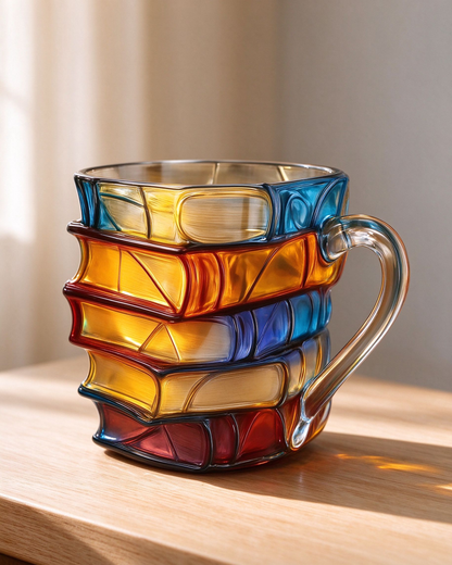 3D Glass Book Mug 📚☕