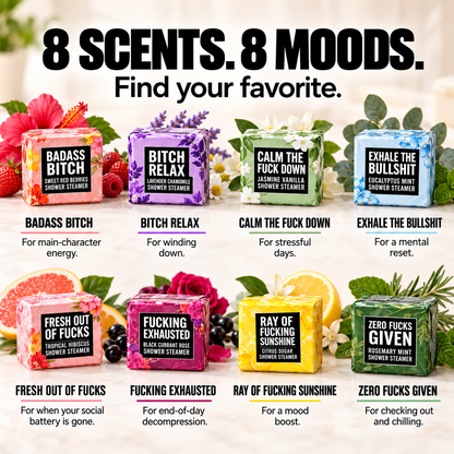 ✨ Bad Day Shower Steamers Gift Set – 8 Scented Self-Care Shower Tablets