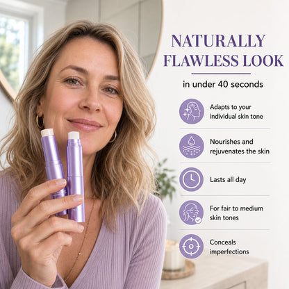 2-in-1 Color-Adapting Foundation Stick – Lightweight Coverage & Natural-Looking Finish