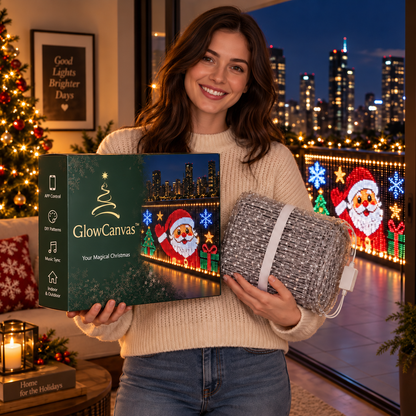 🎄 GlowCanvas Smart Christmas Curtain Lights – App-Controlled DIY Animated LED Display