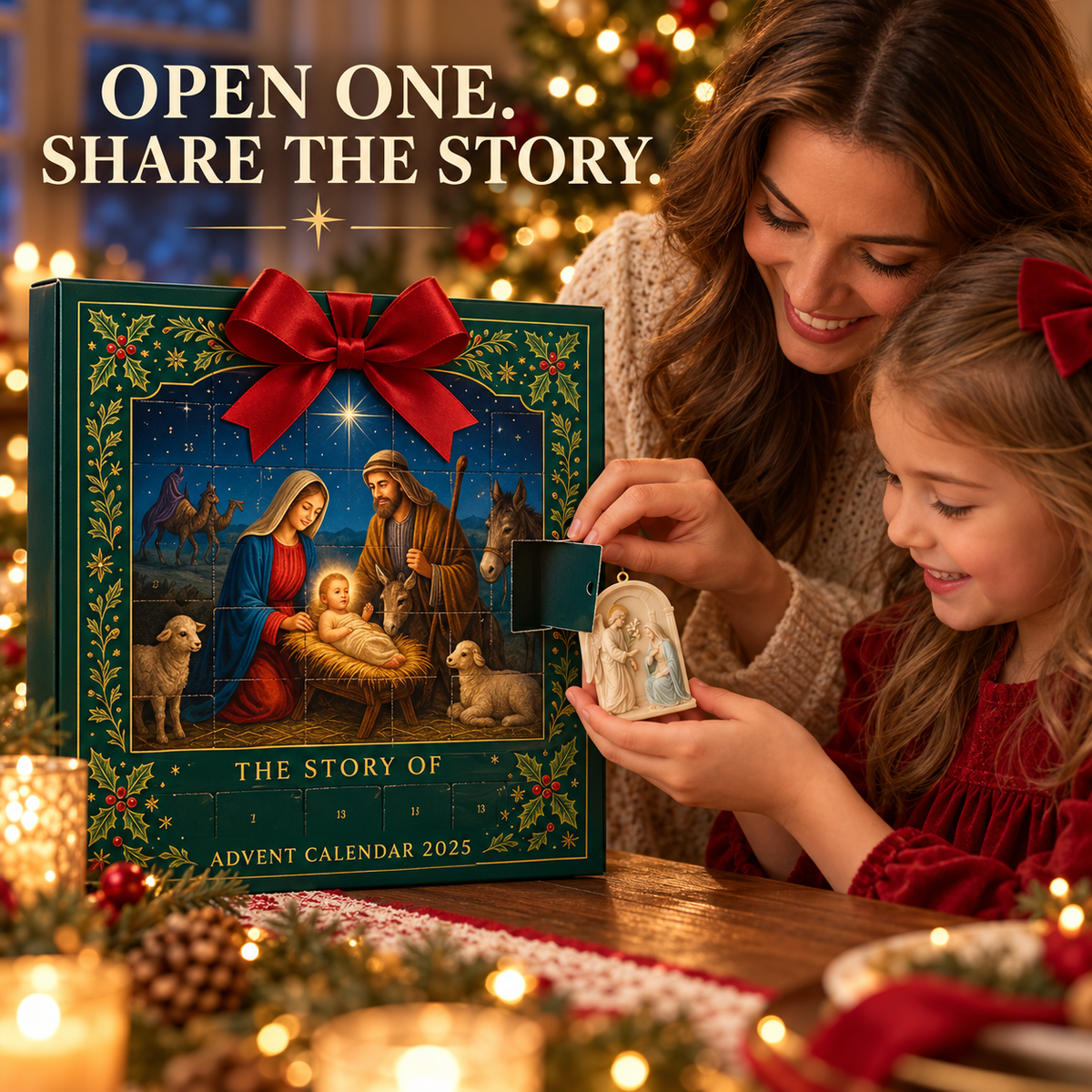 2026 Story of Jesus – 24 Days of Faith & Wonder Advent Calendar with 24 Unique Biblical Scene Miniatures, Christian Christmas Collectible Gift