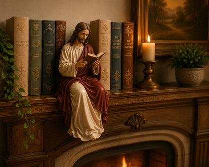 ✝️📖Faith & Wisdom Jesus and Mary Shelf Decor
