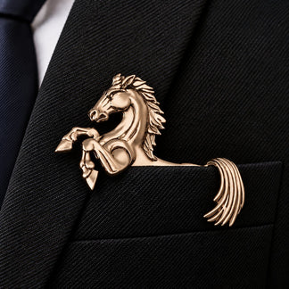 Horse animal brooch