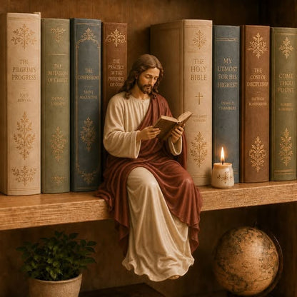 ✝️📖Faith & Wisdom Jesus and Mary Shelf Decor