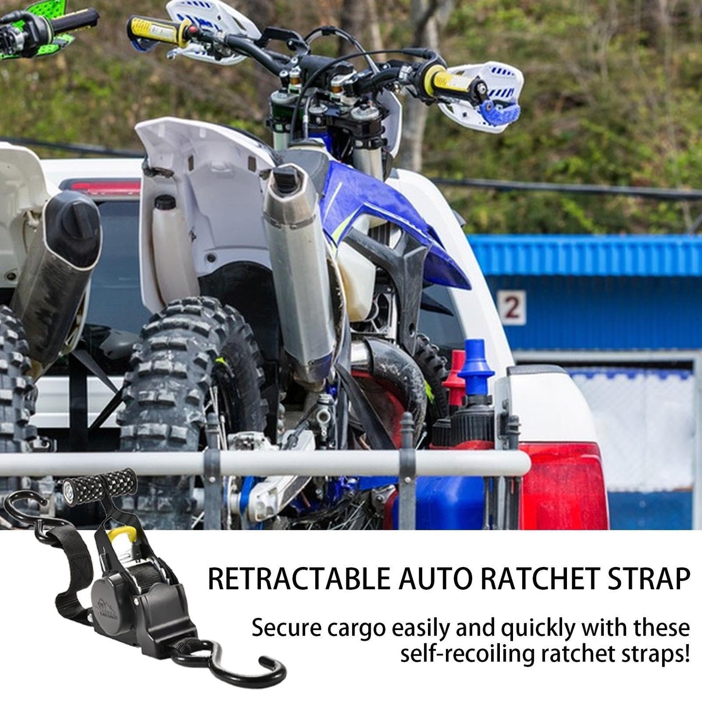 Heavy Duty Retractable Ratchet Straps (BUY 2 FREE SHIPPING )