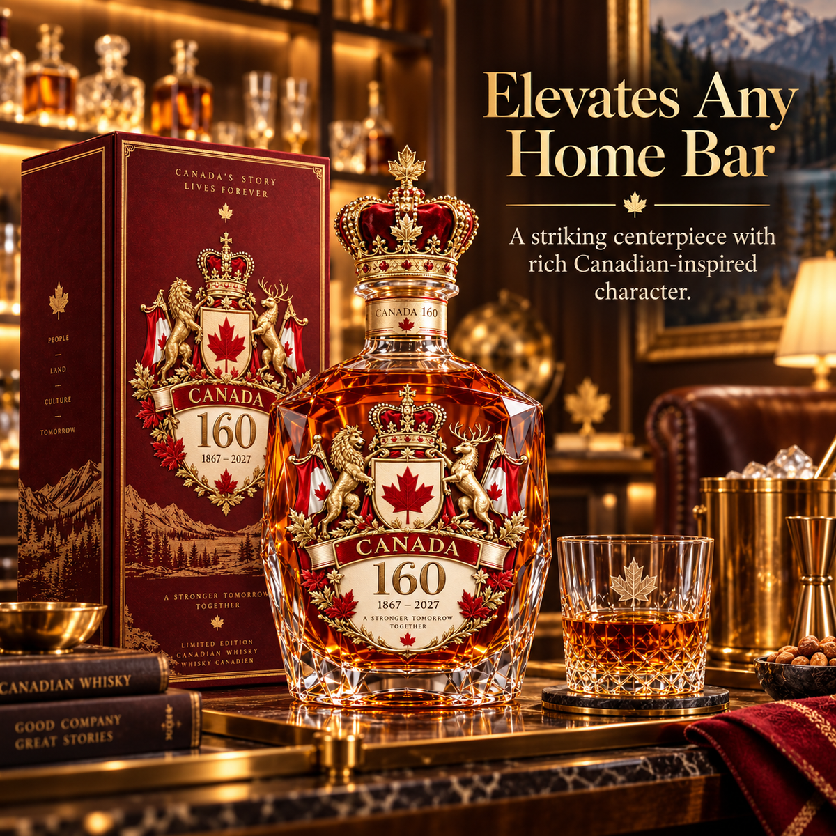 🍁🇨🇦 Canada 160 Collector Decanter ✨